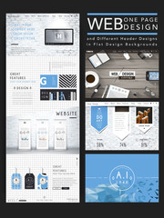 Canvas Print - modern one page website design template