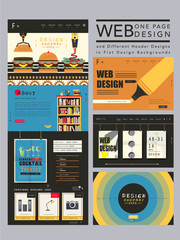 Canvas Print - attractive one page website design template