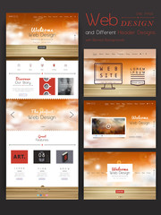 Canvas Print - elegant one page website design template