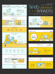 Canvas Print - modern one page website design template