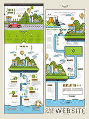 Canvas Print - ecology concept one page website design