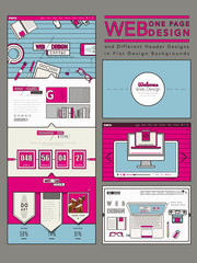 Canvas Print - attractive workplace concept one page website design