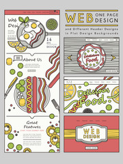Canvas Print - creative one page website design template