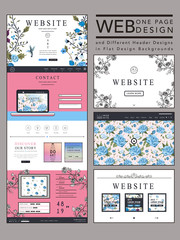 Wall Mural - graceful one page website design template