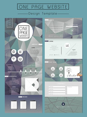 Canvas Print - geometric one page website design template
