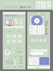 Canvas Print - fresh one page website design template