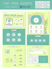 Canvas Print - fresh one page website design template