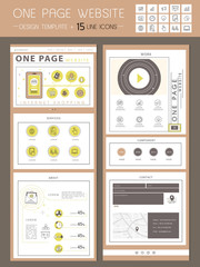 Canvas Print - fresh one page website design template