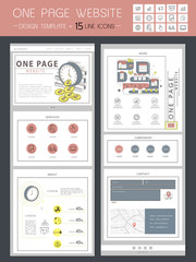 Canvas Print - business concept one page website design