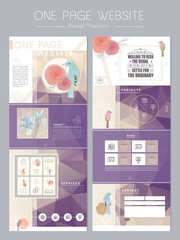 Canvas Print - elegant concept one page website design template