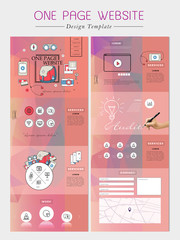 Canvas Print - geometric one page website design template