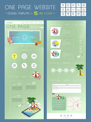 Canvas Print - summer time one page website design template