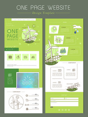 Canvas Print - windmill concept one page website design template