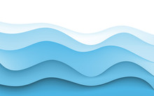 Abstract Design Creativity Background Of Blue Waves. Vector