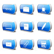 © rizwanali3d - Office Work Blue Vector Button Icon Design Set