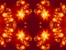 Flower Fire Pattern In Fractal Design. Artwork For Creative Desi