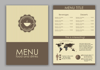 Wall Mural - Design a menu for coffee