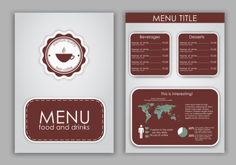 Fototapete - Design a menu for coffee
