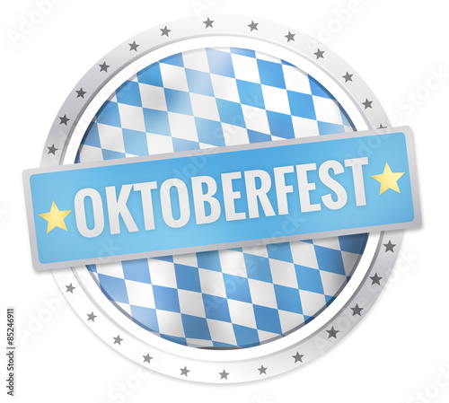 Oktoberfest Round Icon Stars Borders