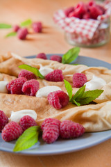 Wall Mural - raspberry crepes