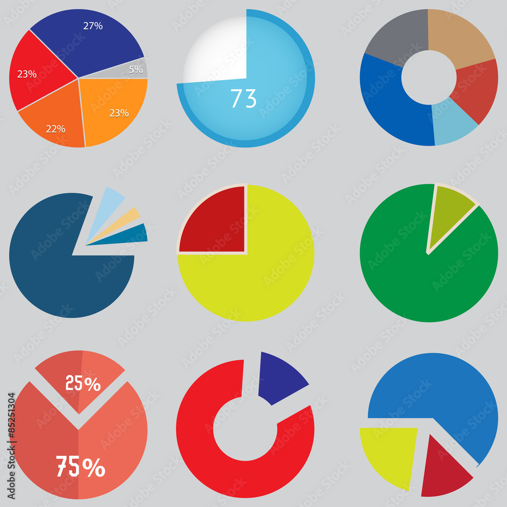 Infographic Elements, pie chart set icon, business elements and ...