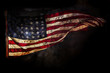 Leinwandbild Motiv Grunge American flag