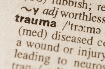 Dictionary definition of word trauma