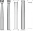 Set of greek columns