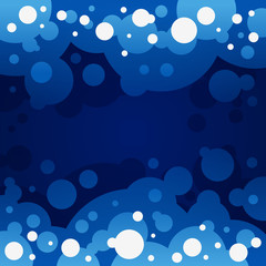 Poster - Abstract blue background with round bubbles