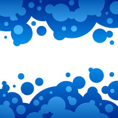 Poster - Abstract white and blue background