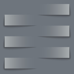 Aufkleber - Blank paper banners with shadows background