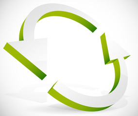 Aufkleber - Circular arrows for recycling, renewal, circulation concepts, ve