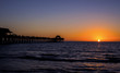 Ocean Front Pier At Sunset