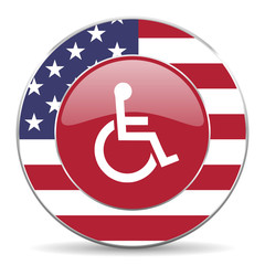 Fototapete - wheelchair american icon