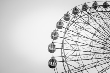 Black and white ferris wheel