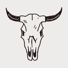 Cow Skull Doodle