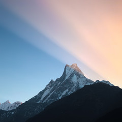 Wall Mural - sunrise in himalayas