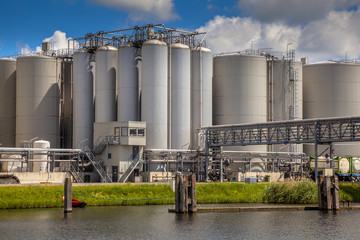 Wall Mural - Storage tanks industrial background