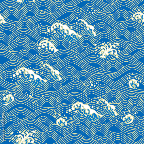 Dekoracja na wymiar  qinghai-fala-japonski-tradycyjny-wzor