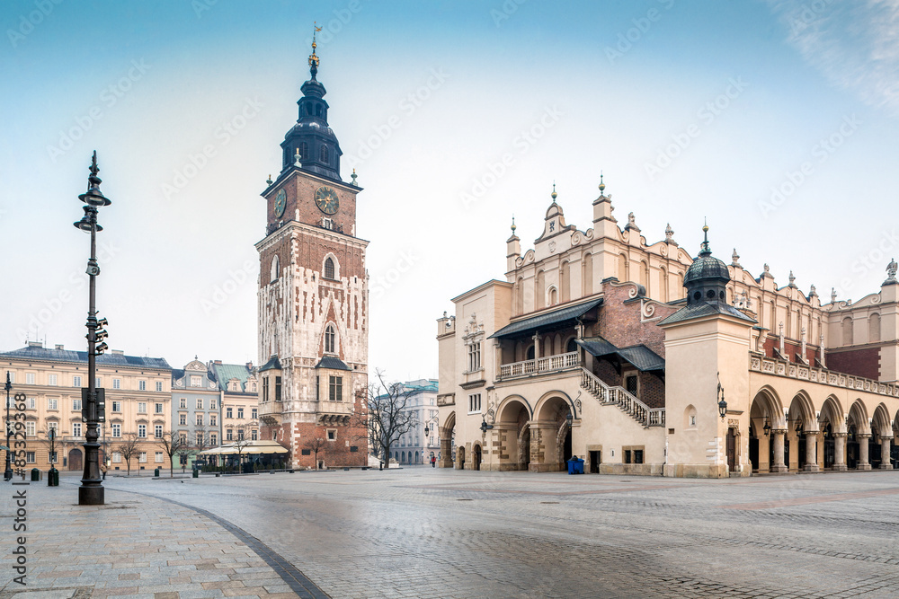 Obraz Old city center of Krakow, Poland fototapeta, plakat
