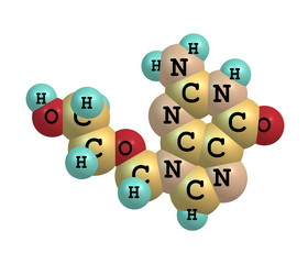 Poster - Acyclovir molecule isolated on white