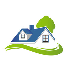 Real estate house logo vector