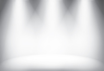Wall Mural - illuminated stage with scenic lights vector background