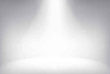 Wall Mural - illuminated stage with scenic lights vector background
