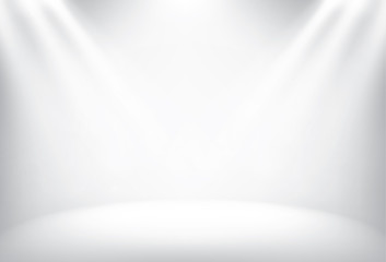Wall Mural - illuminated stage with scenic lights vector background