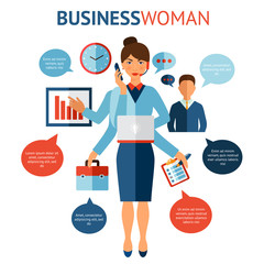 Wall Mural - Businesswoman Design Concept