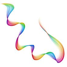Abstract Ribbon Rainbow Background