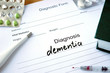 Diagnosis dementia  and pills. 