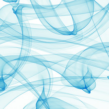 The Magical Form Of Blue Smoke. Abstract -Blue Background
