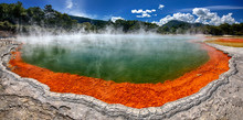 Thermal Lake Champagne Pool At Waiotapu - New Zealand
